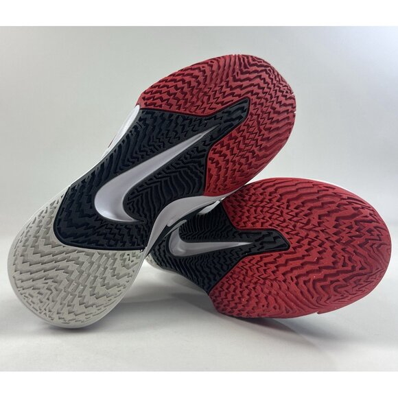 Nike Precision VII 7 Mens Size 9.5 Black Red White Shoes Basketball FN4322-002 - Picture 8 of 9